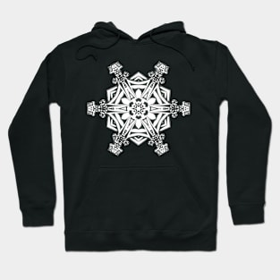 25C Unique Black White Abstract Mandala Hoodie